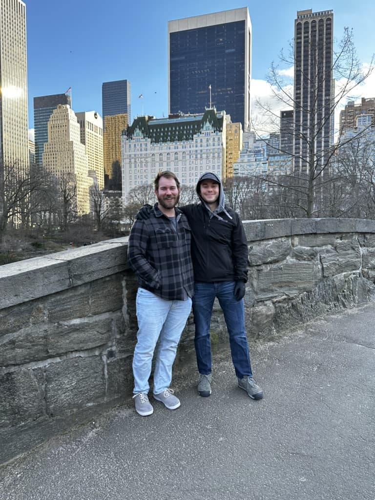 A photo of my brother and I in Central Park